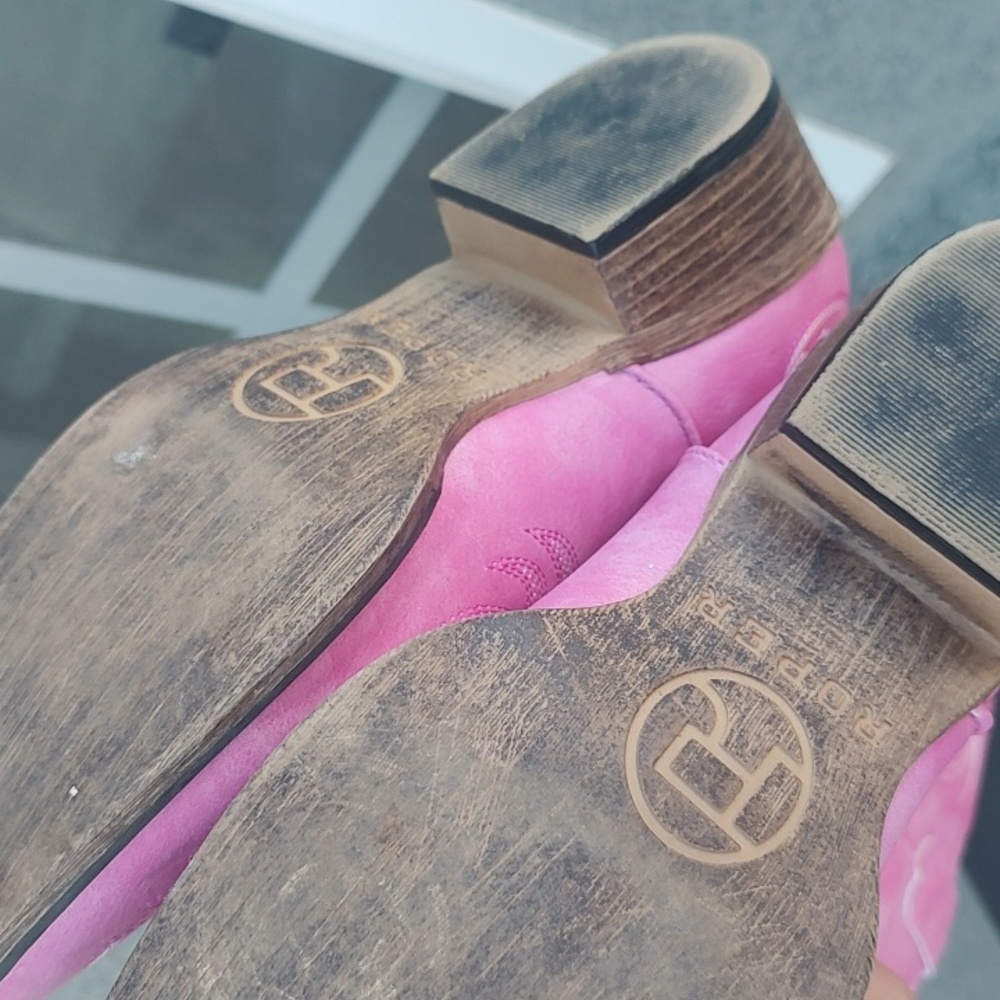 Roper Bright Pink Heeled Boots - Picture 4 of 6